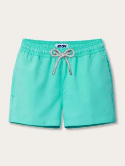 Boys Cay Green Staniel Swim Trunks