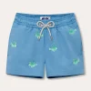 Boys Fish Fry Embroidered Staniel Swim Trunks