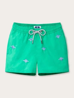 Boys Manta Migration Embroidered Swim Shorts
