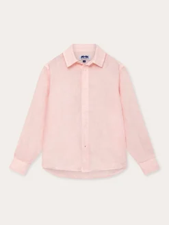 Boys Pastel Pink Abaco Linen Shirt