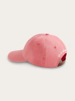 Coral Rose Cap with Vegan Leather Strap