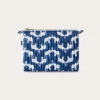 India' Quilted Clutch Bag - Elephant Palace Blue