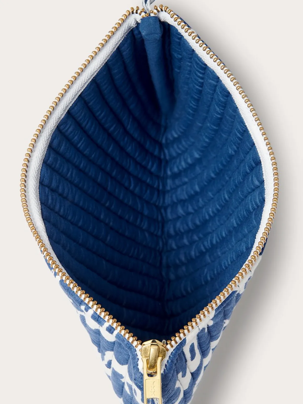 India' Quilted Clutch Bag - Elephant Palace Blue