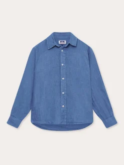 Kids Deep Blue Abaco Linen Shirt