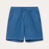 Kids Deep Blue Joulter Linen Shorts