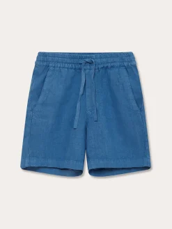 Kids Deep Blue Joulter Linen Shorts
