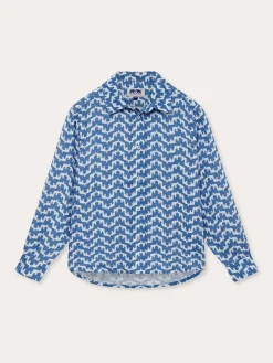 Kids Elephant Palace Blue Abaco Linen Shirt