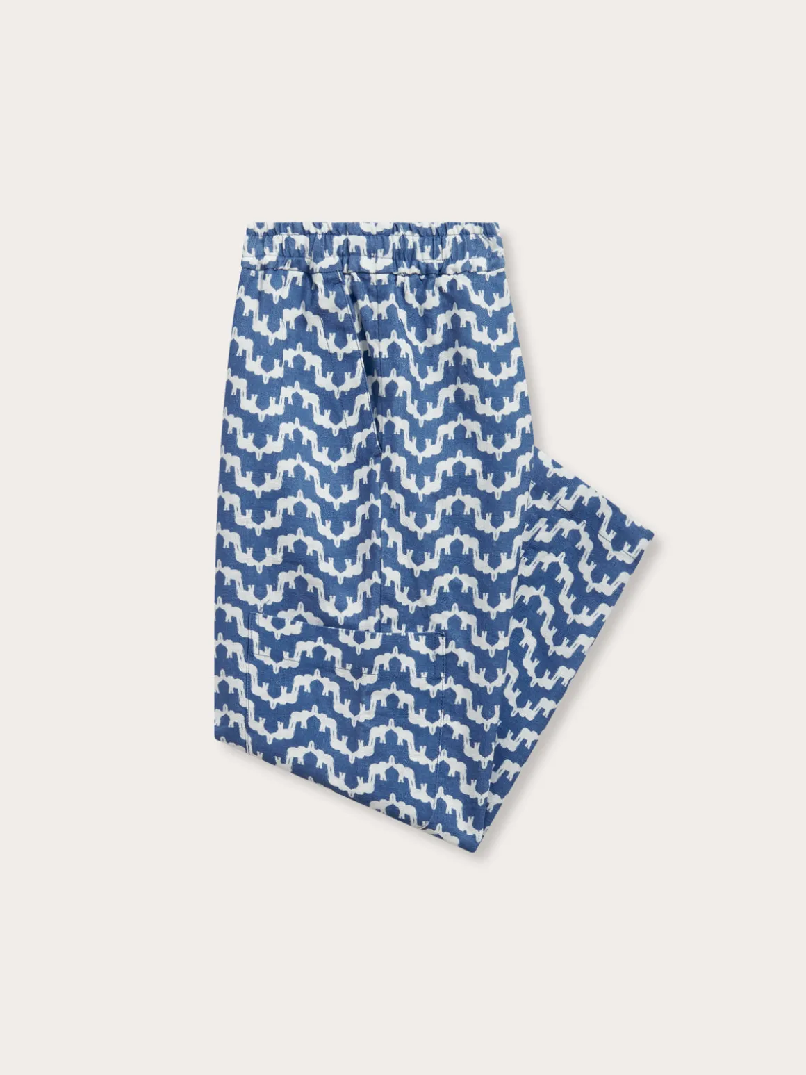 Kids Elephant Palace Blue Eleuthera Linen Trousers