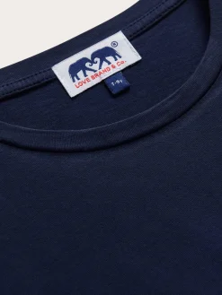 Kids Lockhart Navy Blue Cotton T-Shirt
