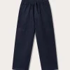 Kids Navy Blue Eleuthera Linen Trousers