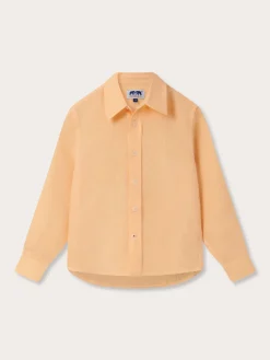 Kids Orange Sorbet Abaco Linen Shirt