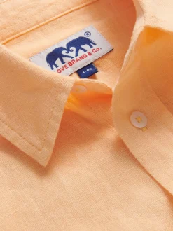 Kids Orange Sorbet Abaco Linen Shirt