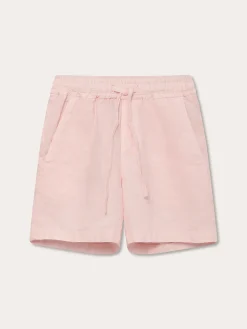 Kids Pastel Pink Joulter Linen Shorts