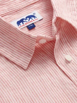 Kids Red Lines Abaco Linen Shirt