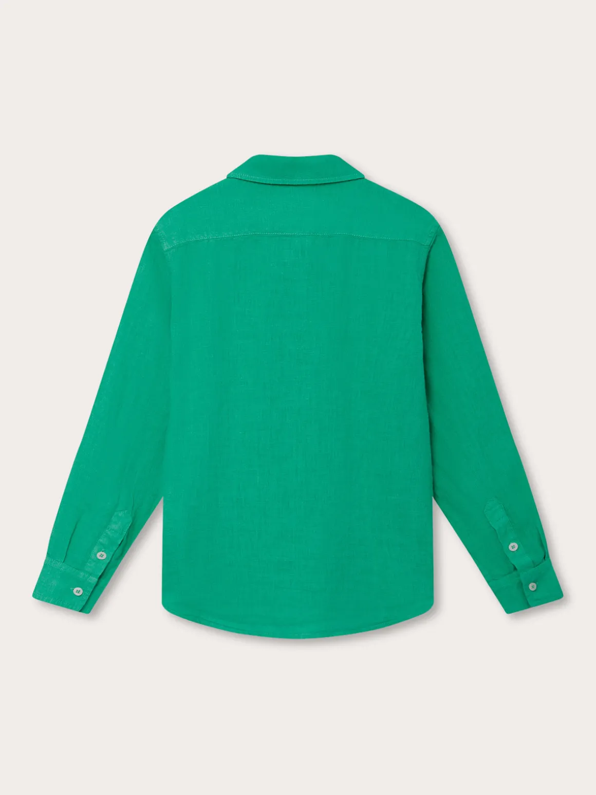 Kids Sicilian Green Abaco Linen Shirt