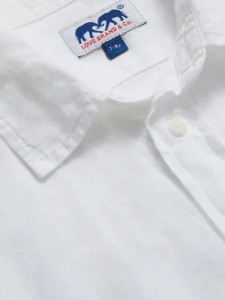 Kids White Abaco Linen Shirt