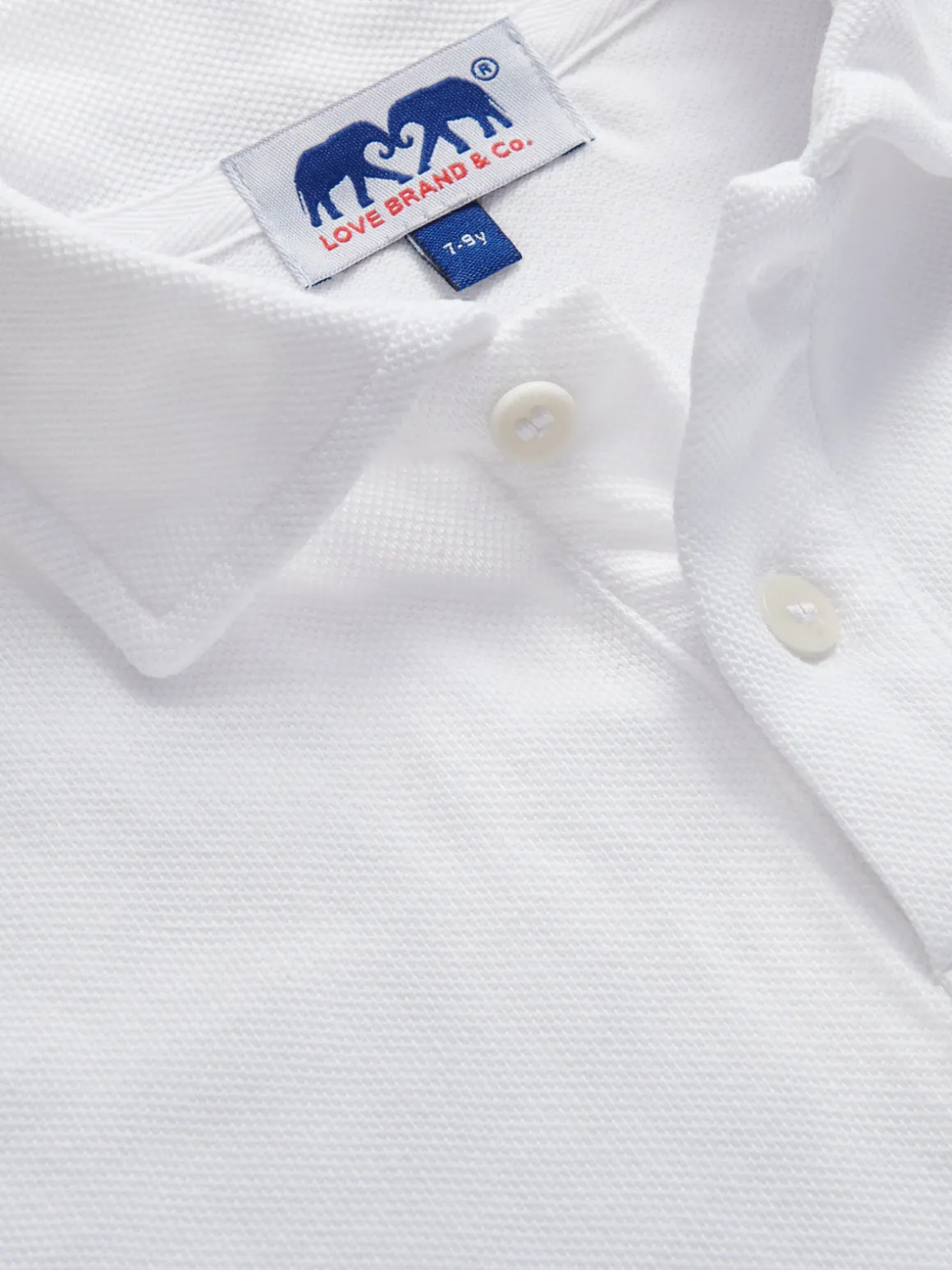 Kids White Cotton Polo Shirt
