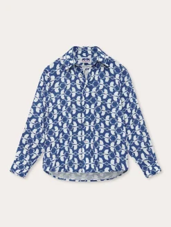 Kids White Heron Abaco Linen Shirt