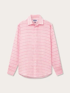 Men's Camel Mirage Pink Abaco Linen Shirt