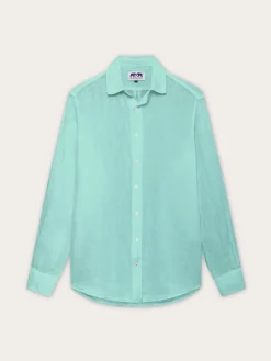 Men's Cay Green Abaco Linen Shirt