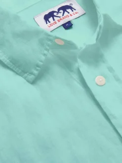 Men's Cay Green Abaco Linen Shirt
