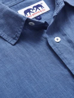 Men's Deep Blue Abaco Linen Shirt