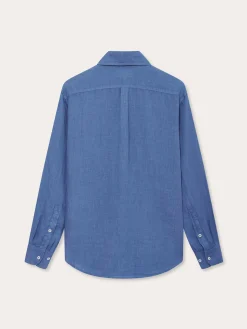 Men's Deep Blue Abaco Linen Shirt