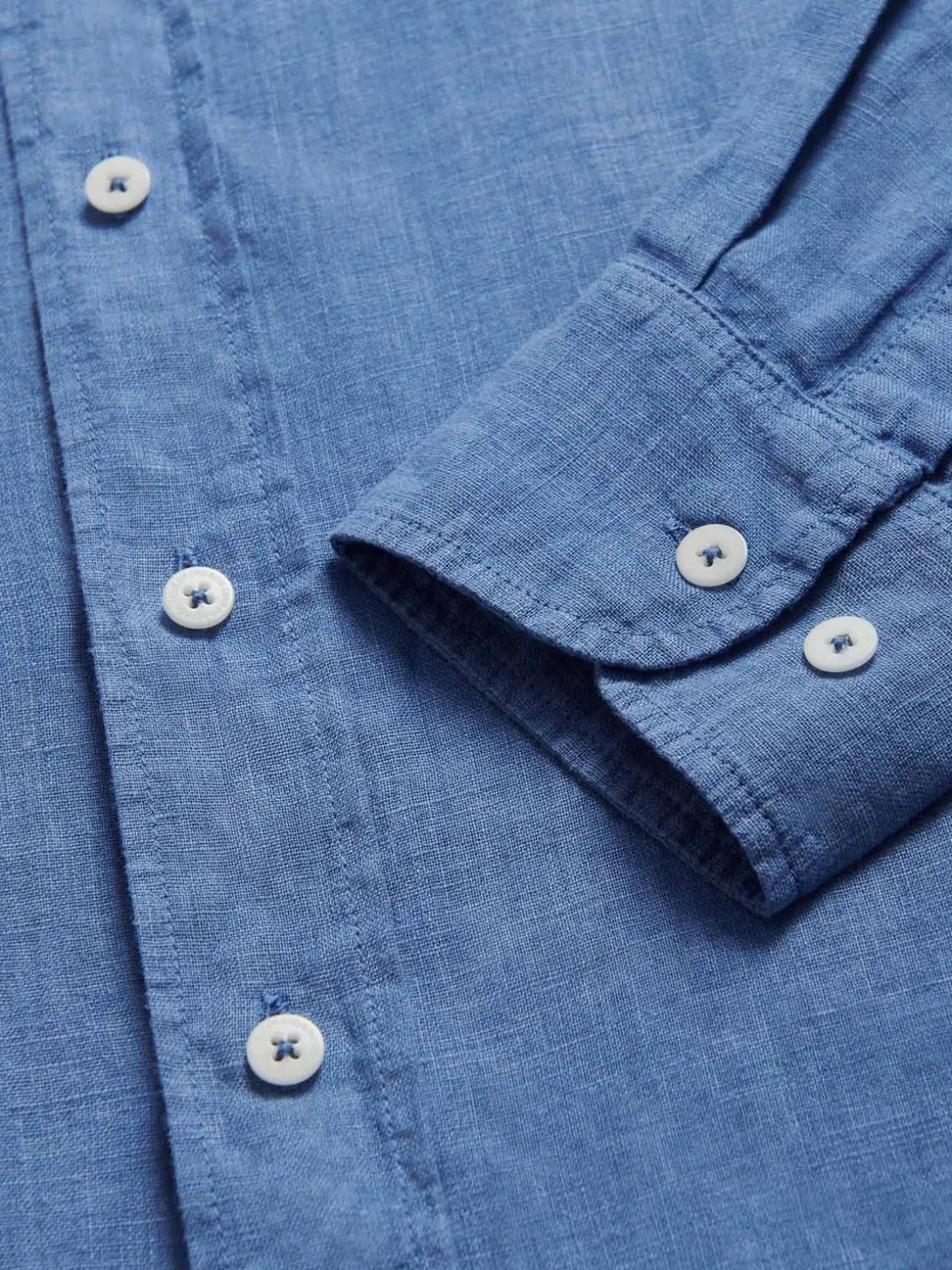 Men's Deep Blue Andros Linen Shirt