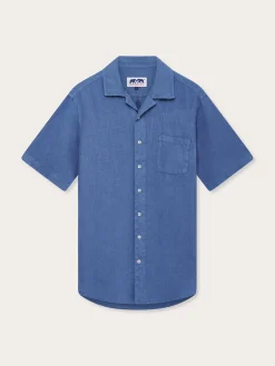 Men's Deep Blue Arawak Linen Shirt