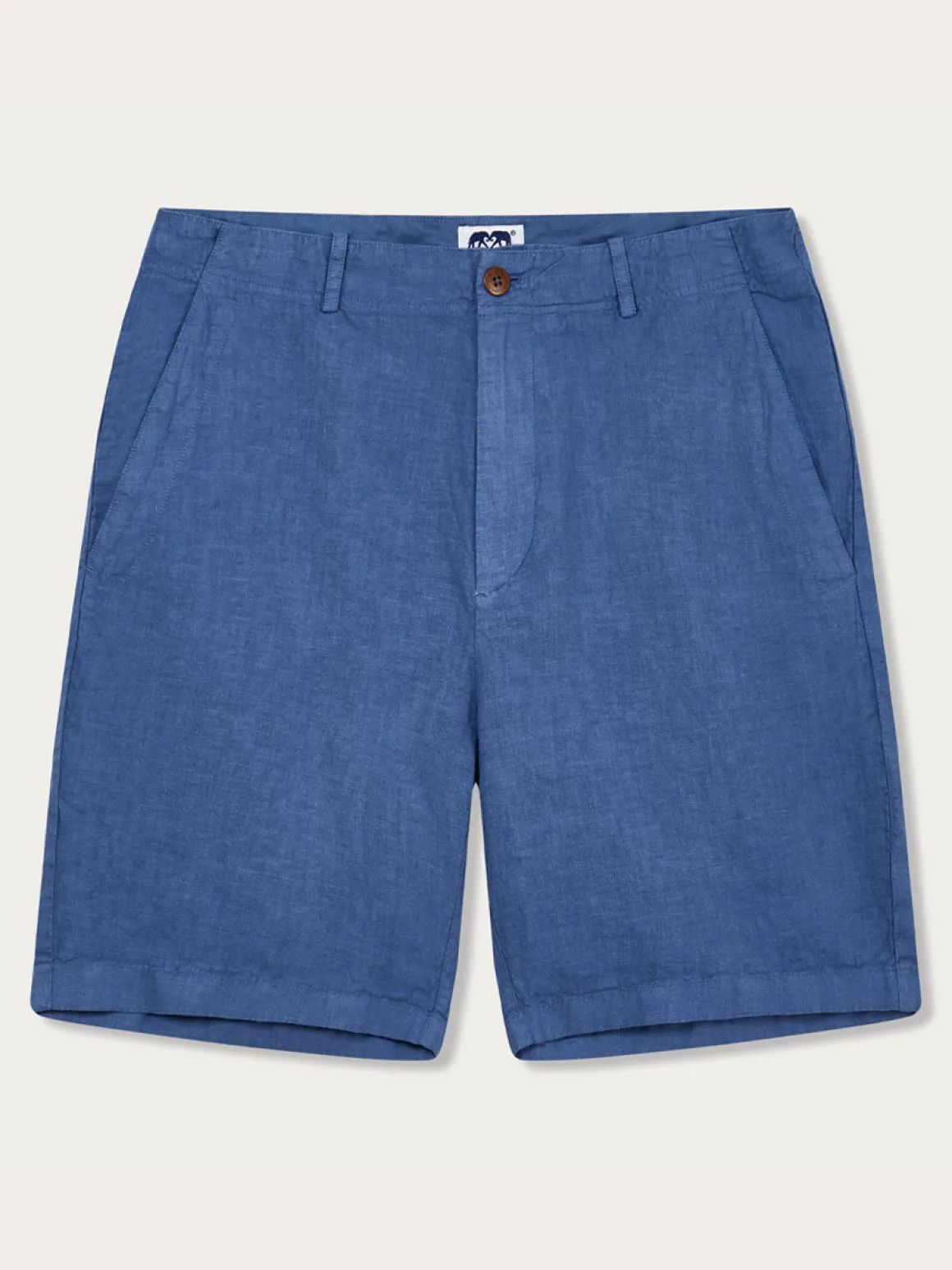 Men's Deep Blue Burrow Linen Shorts