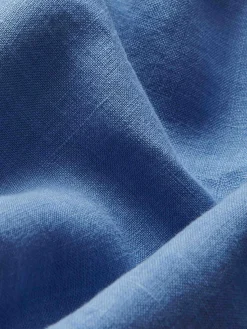 Men's Deep Blue Burrow Linen Shorts