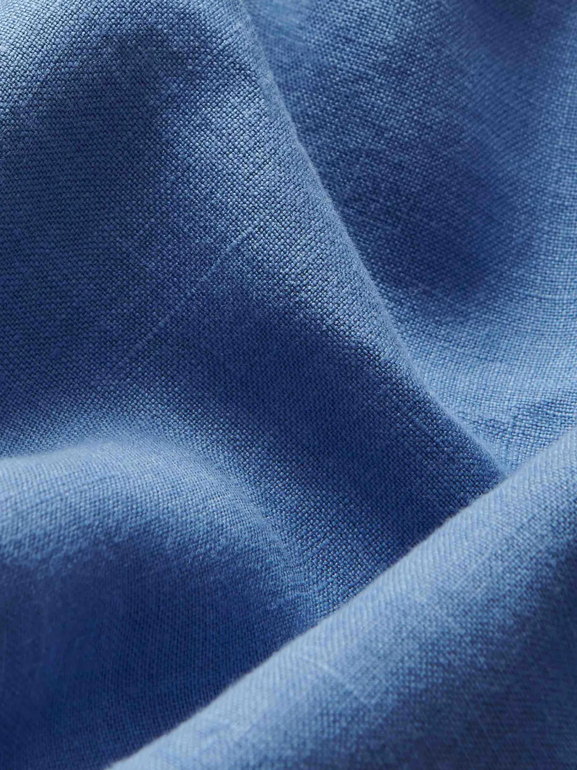 Men's Deep Blue Burrow Linen Shorts