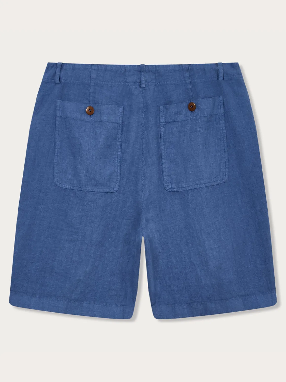 Men's Deep Blue Burrow Linen Shorts
