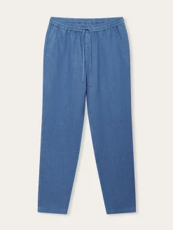 Men's Deep Blue Eleuthera Linen Trousers