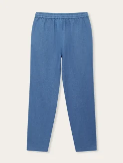Men's Deep Blue Eleuthera Linen Trousers