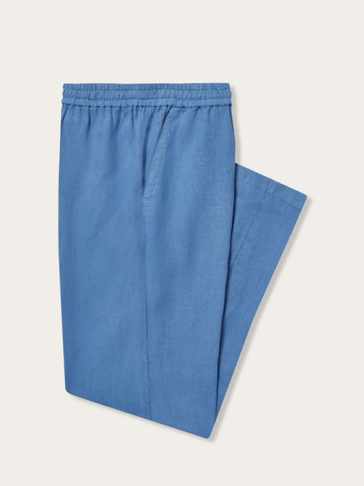 Men's Deep Blue Eleuthera Linen Trousers