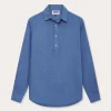 Men's Deep Blue Hoffman Linen Shirt