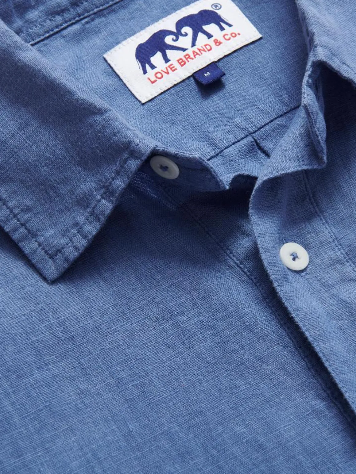Men's Deep Blue Hoffman Linen Shirt