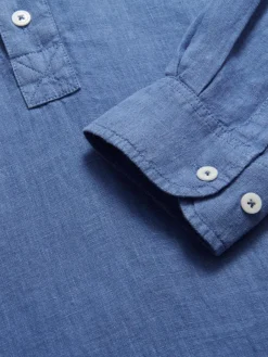 Men's Deep Blue Hoffman Linen Shirt