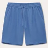 Men's Deep Blue Joulter Linen Shorts