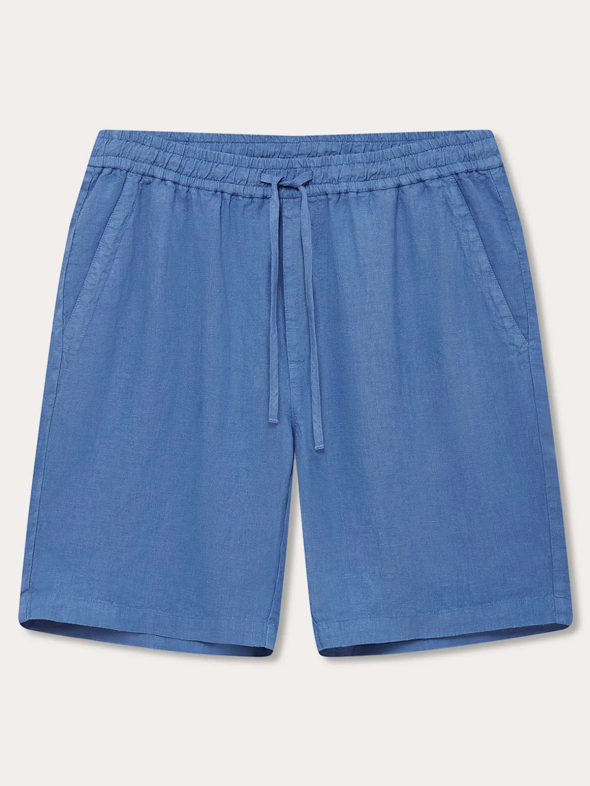 Men's Deep Blue Joulter Linen Shorts