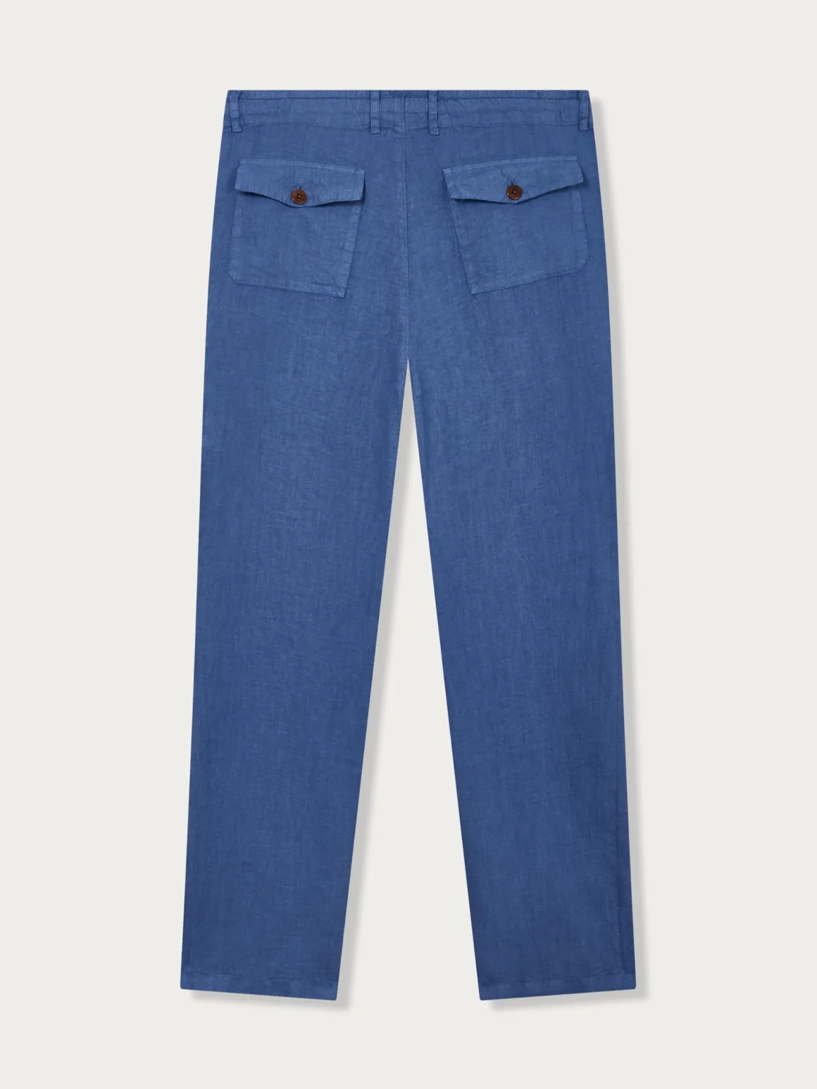 Men's Deep Blue Randall Linen Trousers