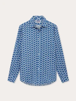 Men's Elephant Palace Blue Abaco Linen Shirt