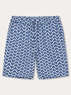 Men's Elephant Palace Blue Joulter Linen Shorts