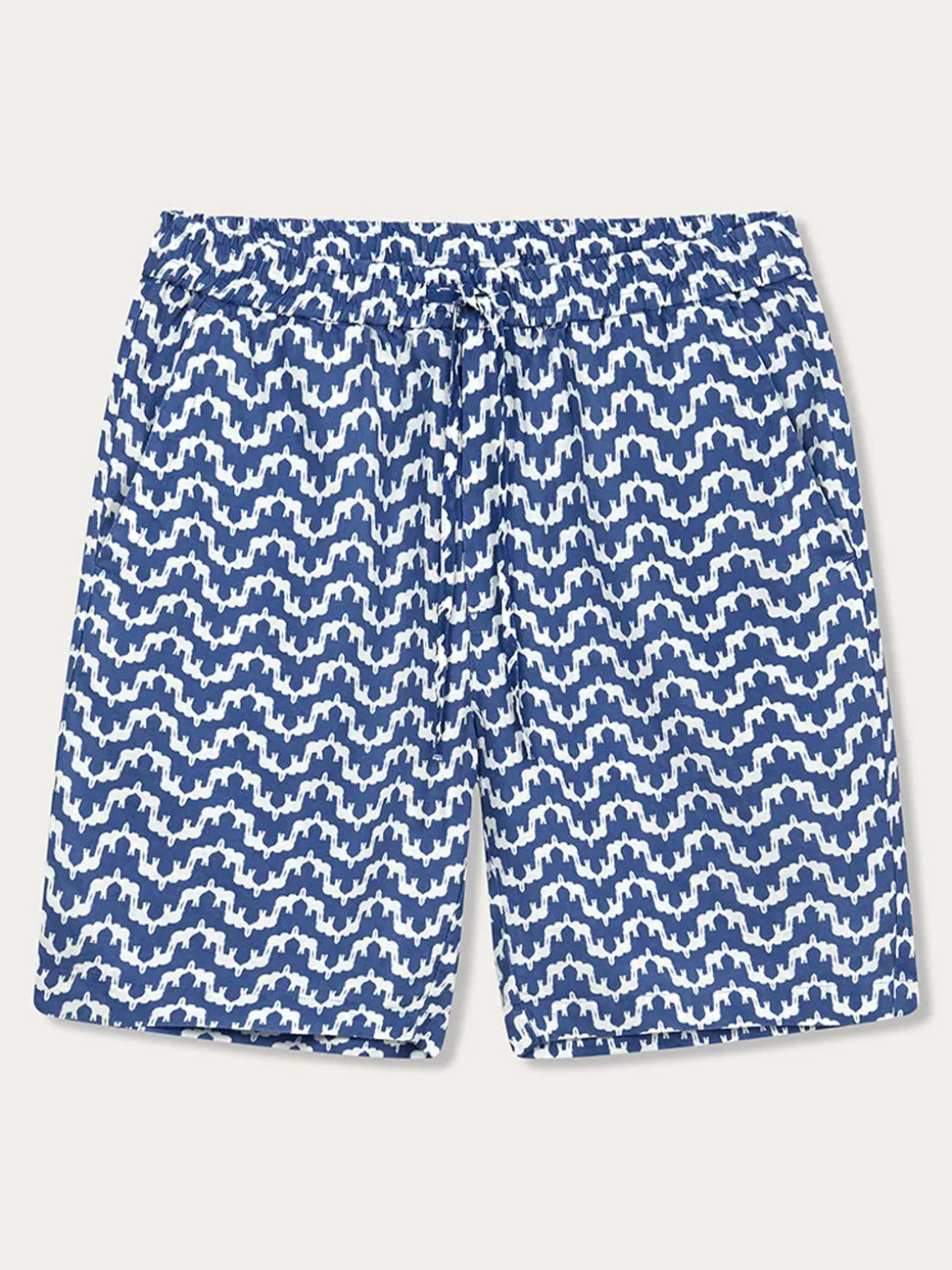 Men's Elephant Palace Blue Joulter Linen Shorts