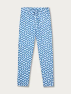 Men's Elephant Palace Blue Eleuthera Linen Trousers