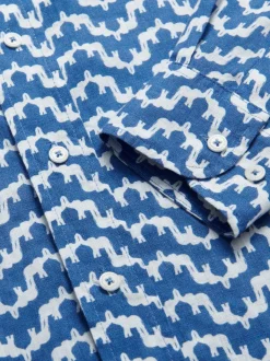Men's Elephant Palace Blue Abaco Linen Shirt