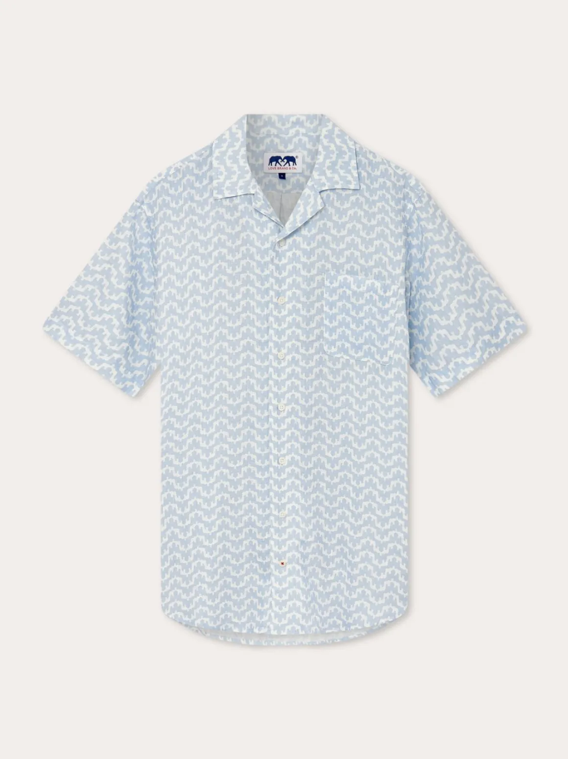Men's Elephant Palace Sky Arawak Linen Shirt