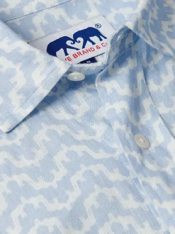 Men's Elephant Palace Sky Abaco Linen Shirt