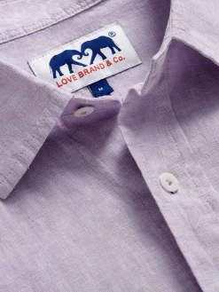 Men's Lilac Abaco Linen Shirt
